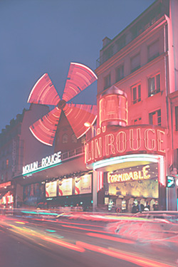 The typically Parisian revue—a wonderful cabaret show with flamboyant Can-Can dancers and music!