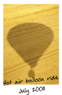 Hot air balloon ride over fields and forests not far from Paris.